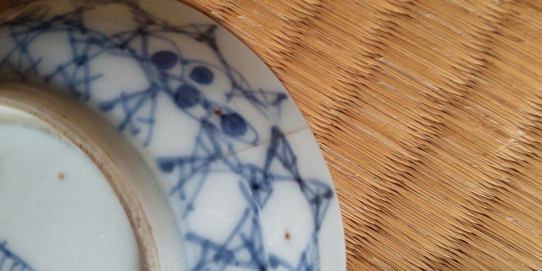 江戸中期　古伊万里　小皿5客　氷裂文　骨董　アンティーク