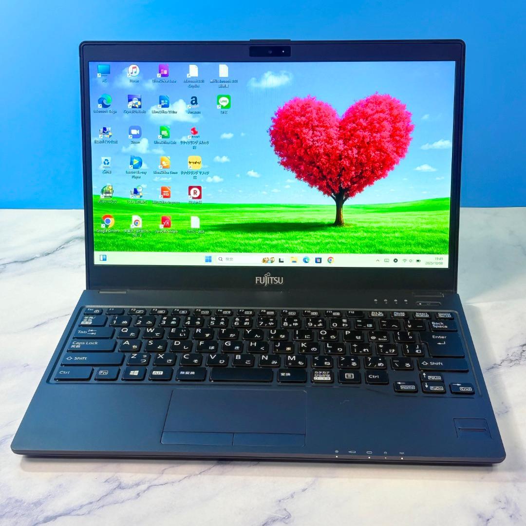超薄型軽量★メモリ8GB・SSDで快速・指紋認証・Win11☆ノートパソコン