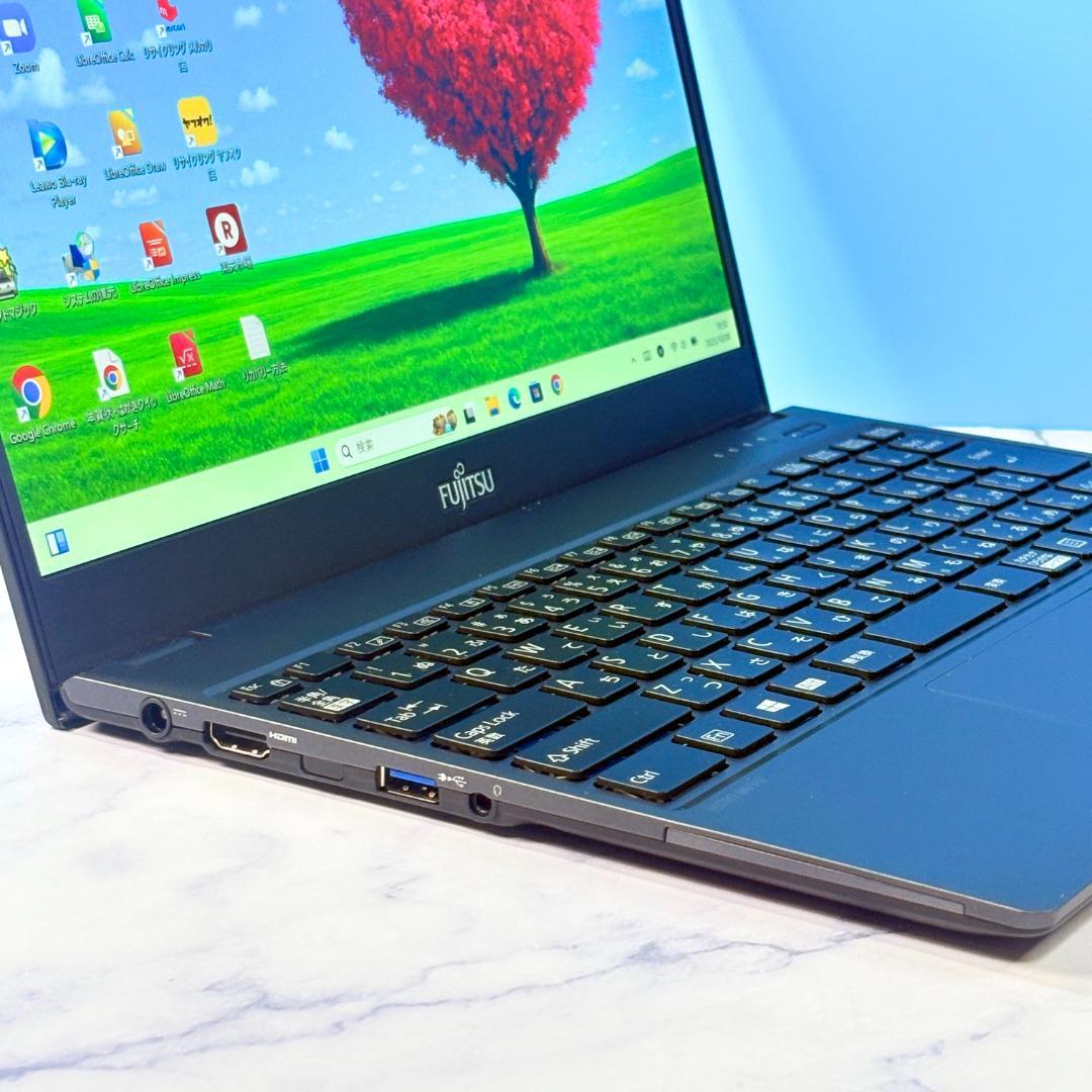 超薄型軽量★メモリ8GB・SSDで快速・指紋認証・Win11☆ノートパソコン
