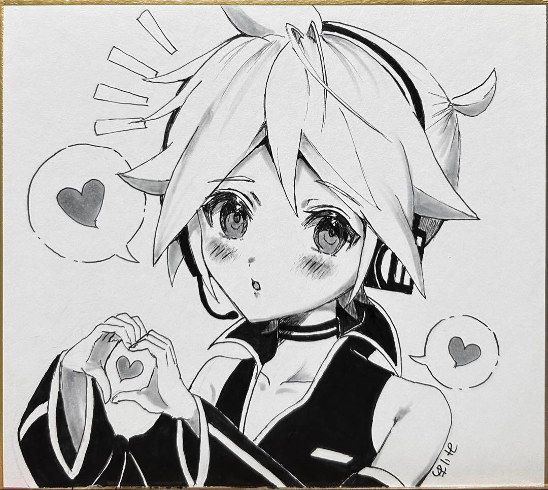 鏡音レン イラスト 手描き パンキッシュ