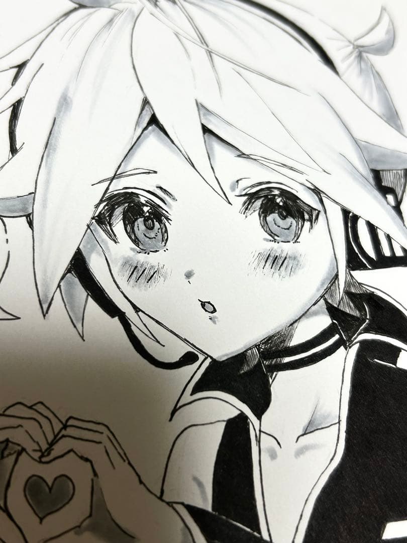 鏡音レン イラスト 手描き パンキッシュ