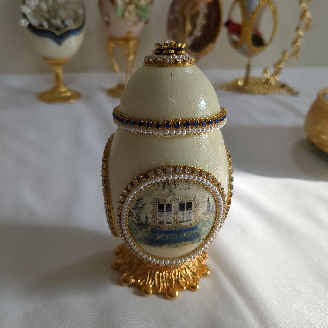 エッグアート 卵の殻 ハンドメイド 置物 小物入れ