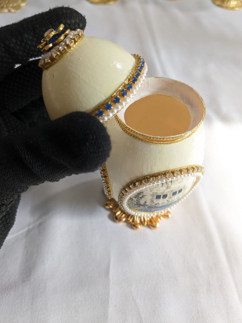 エッグアート 卵の殻 ハンドメイド 置物 小物入れ