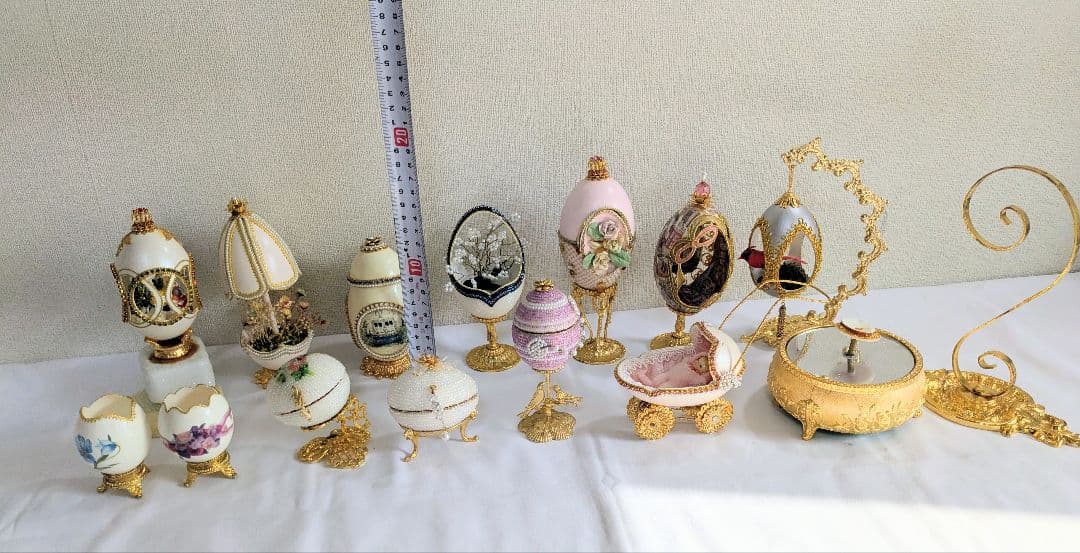 エッグアート 卵の殻 ハンドメイド 置物 小物入れ
