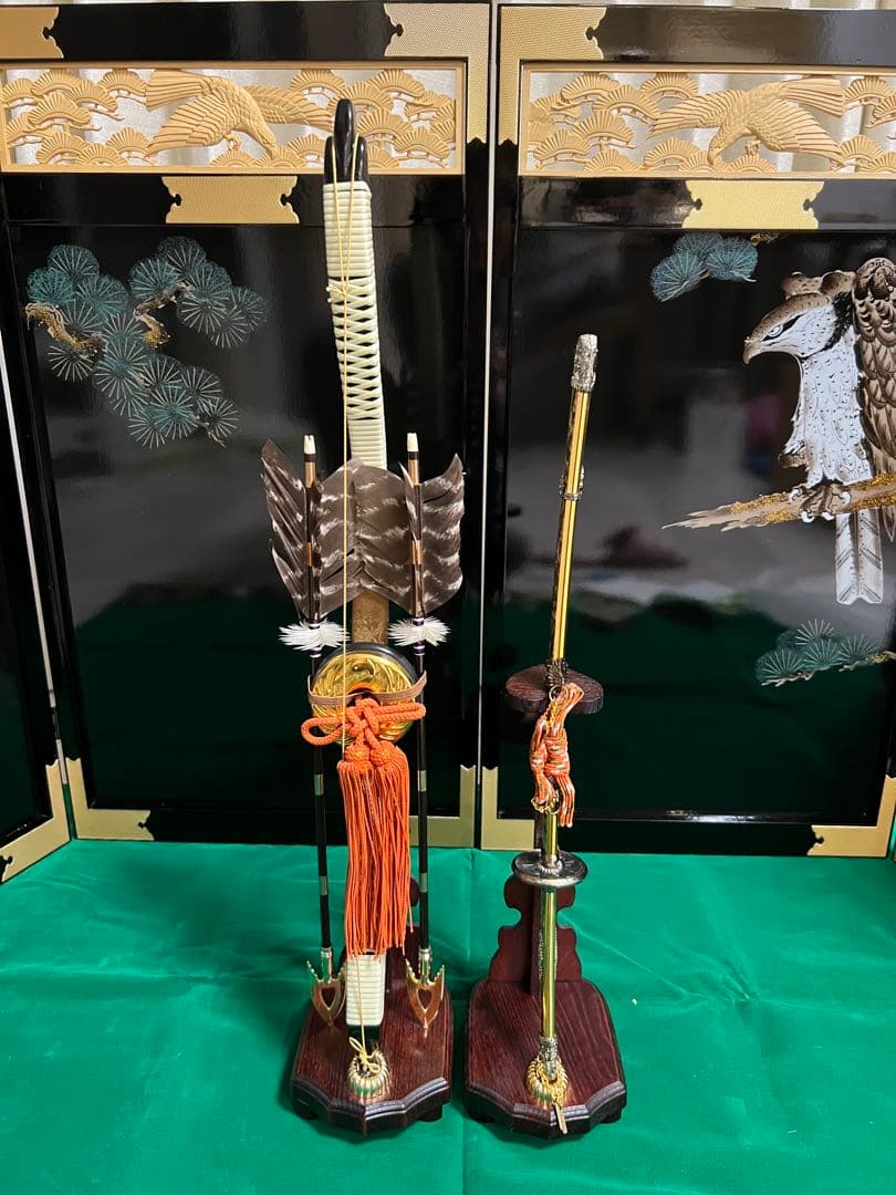 【美品】【昭和レトロ】　☆光玉作☆ 端午の節句☆ 鎧兜平飾りセット売り　①鎧兜