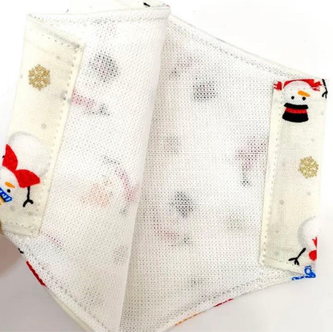 No.599 オーダーマスク　クリスマス　雪だるま　ハンドメイド　おまとめ割