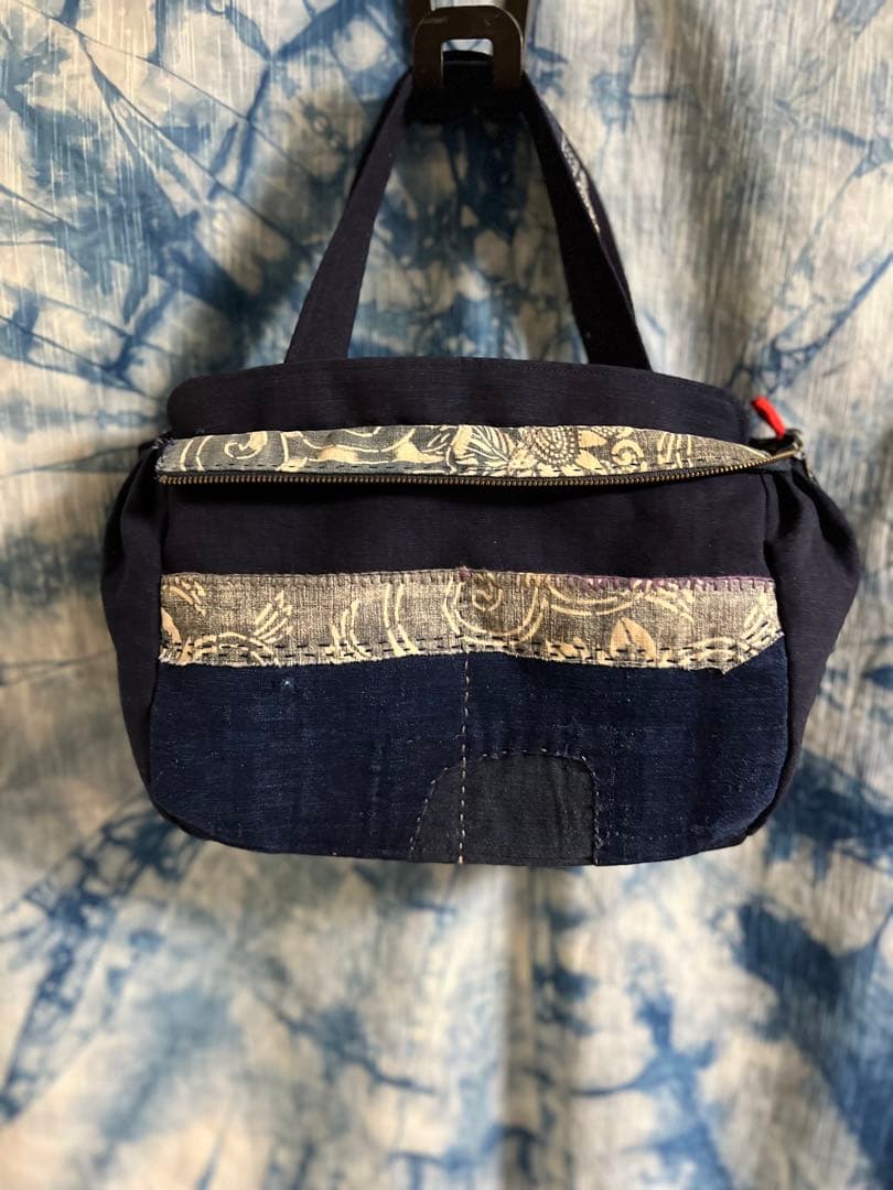 襤褸古布　ミニボストン　ハンドメイド