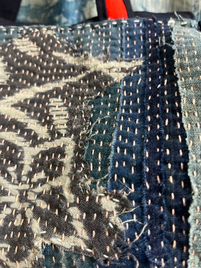 襤褸古布　ミニボストン　ハンドメイド