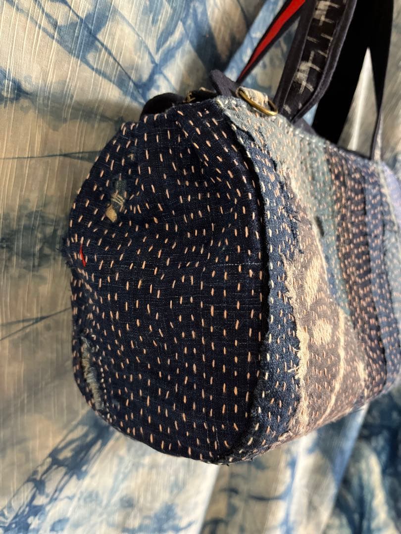 襤褸古布　ミニボストン　ハンドメイド