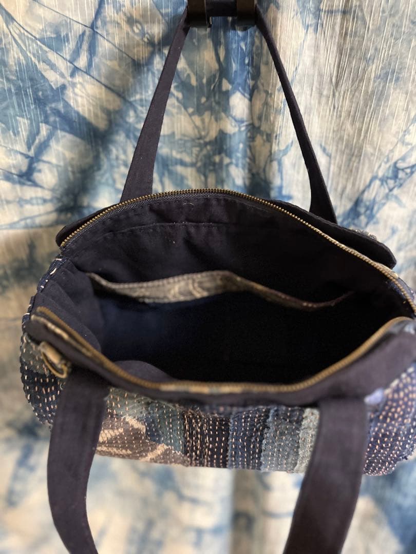 襤褸古布　ミニボストン　ハンドメイド