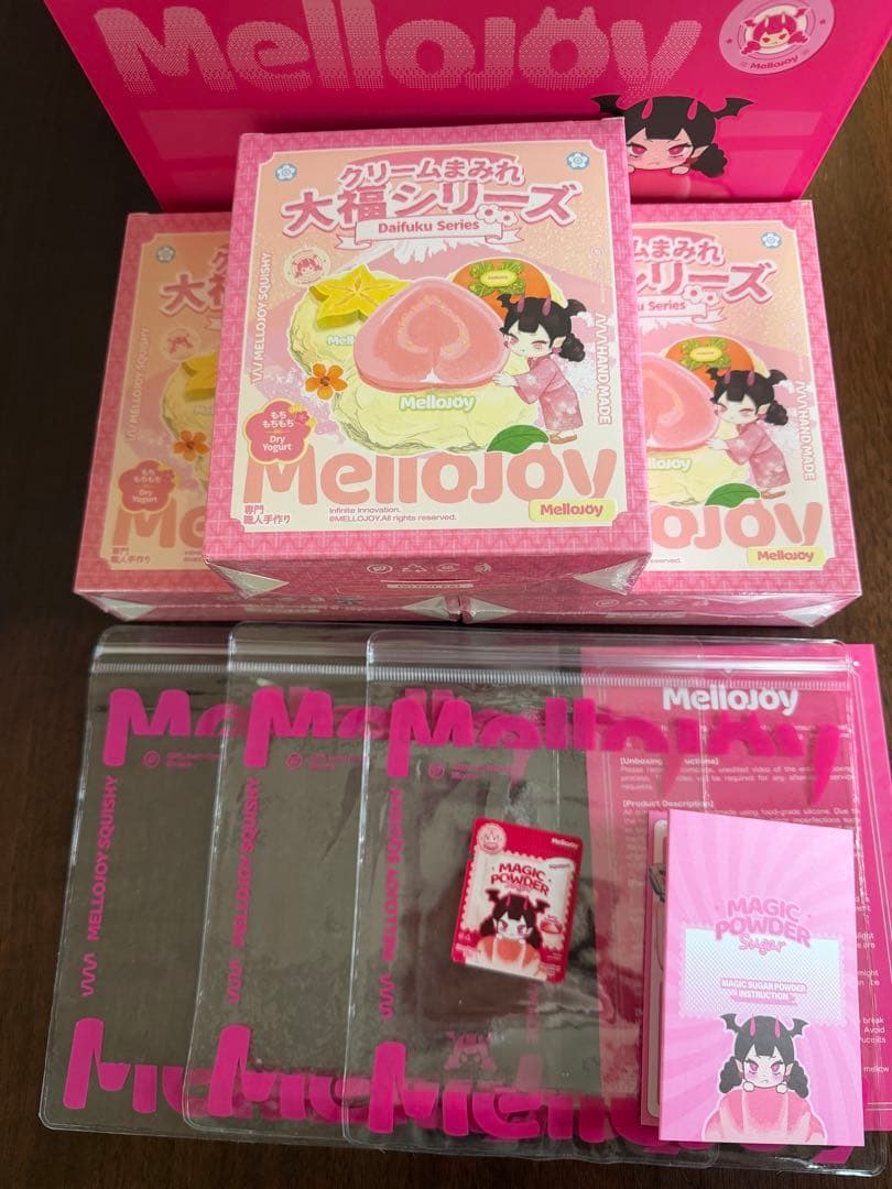mellojoy メロジョイ 大福 スクイーズ 未開封 3個セット シュリンク付