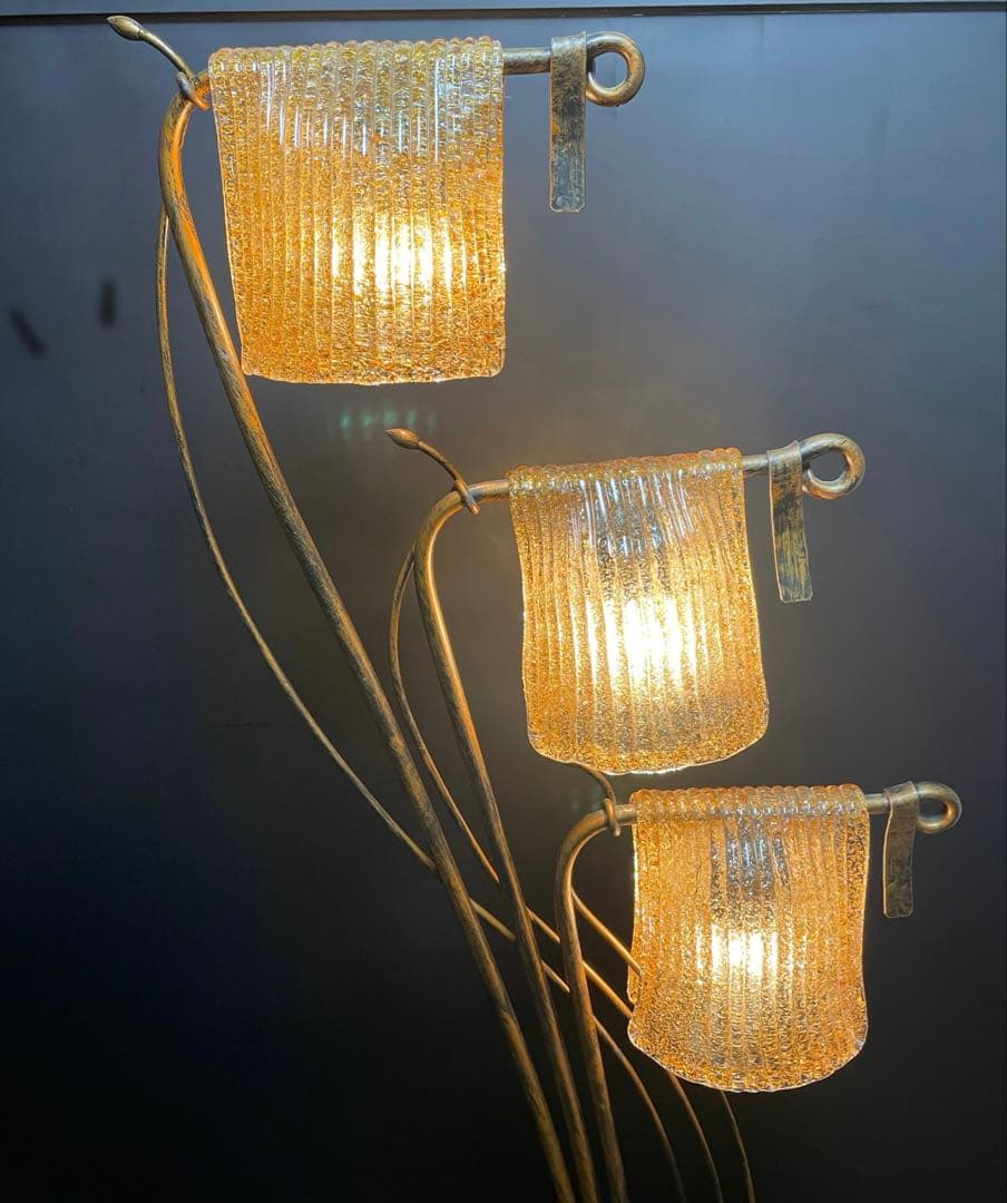 クリンカ　ガラスシェード　フロアスタンドランプ