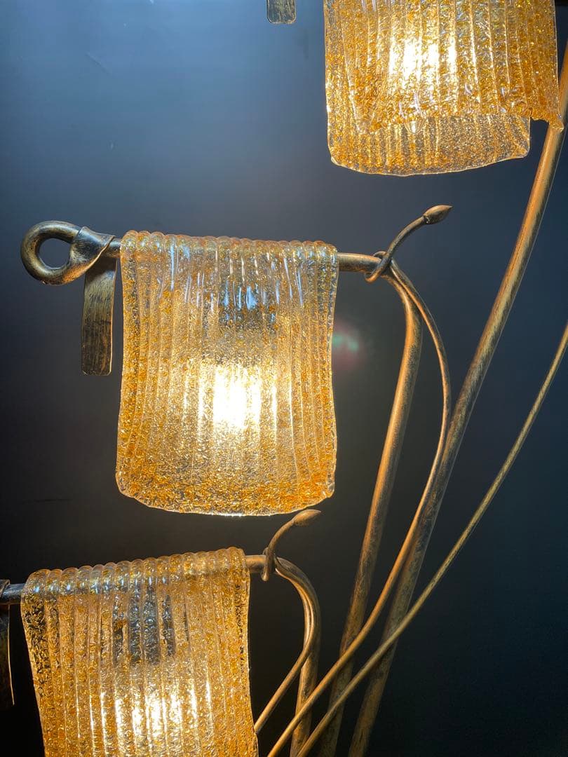 クリンカ　ガラスシェード　フロアスタンドランプ