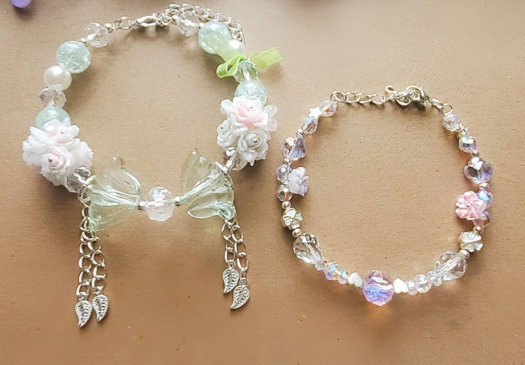 ブレスレット ミリンちゃん リコちゃん ガラスビーズ アクセサリー