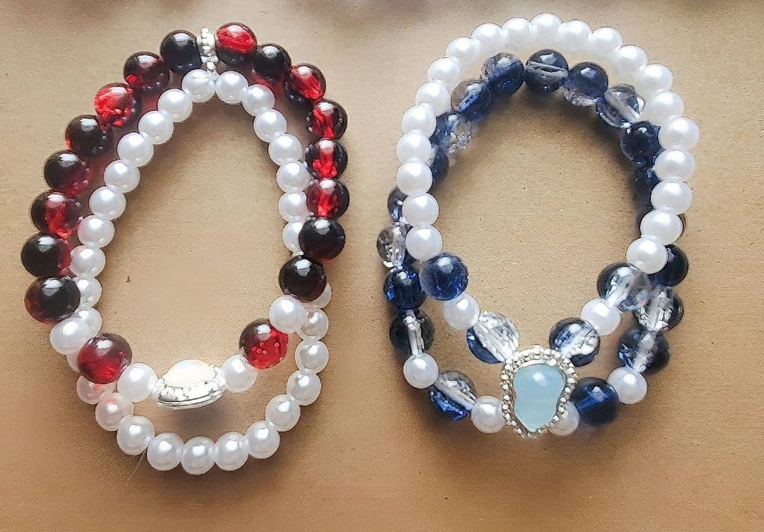 ブレスレット ミリンちゃん リコちゃん ガラスビーズ アクセサリー