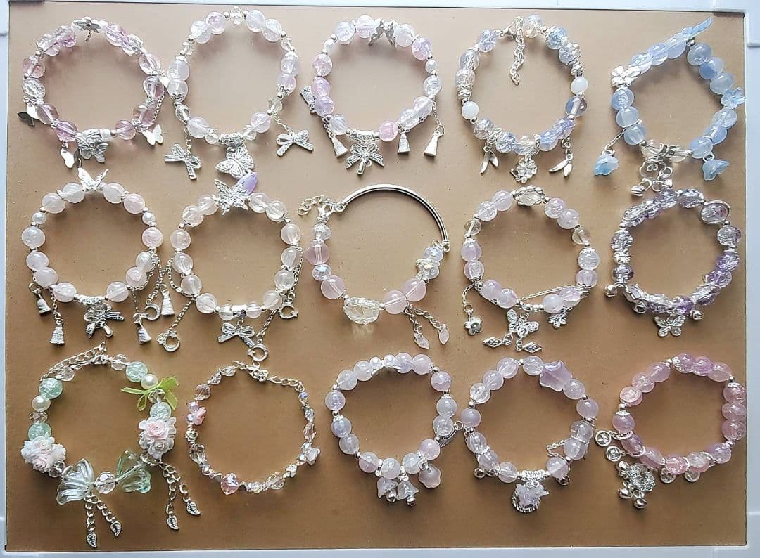 ブレスレット ミリンちゃん リコちゃん ガラスビーズ アクセサリー