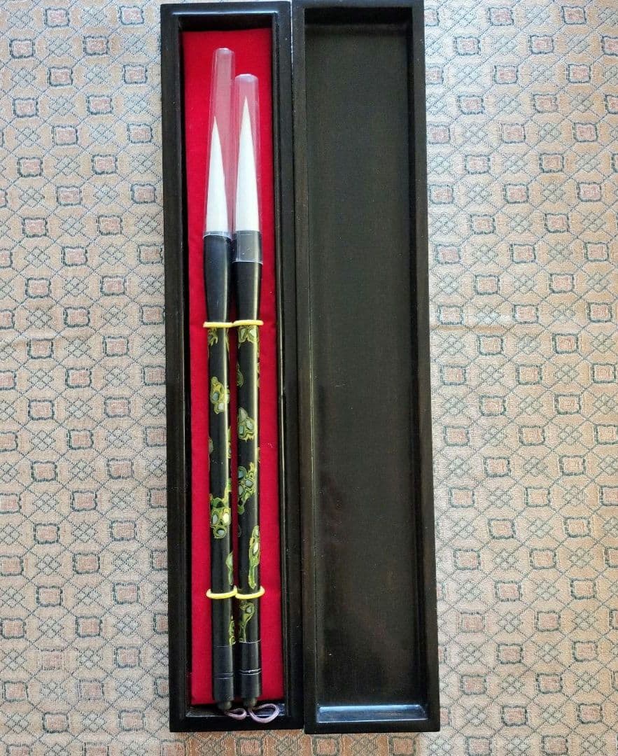 毛筆　専用木箱付き