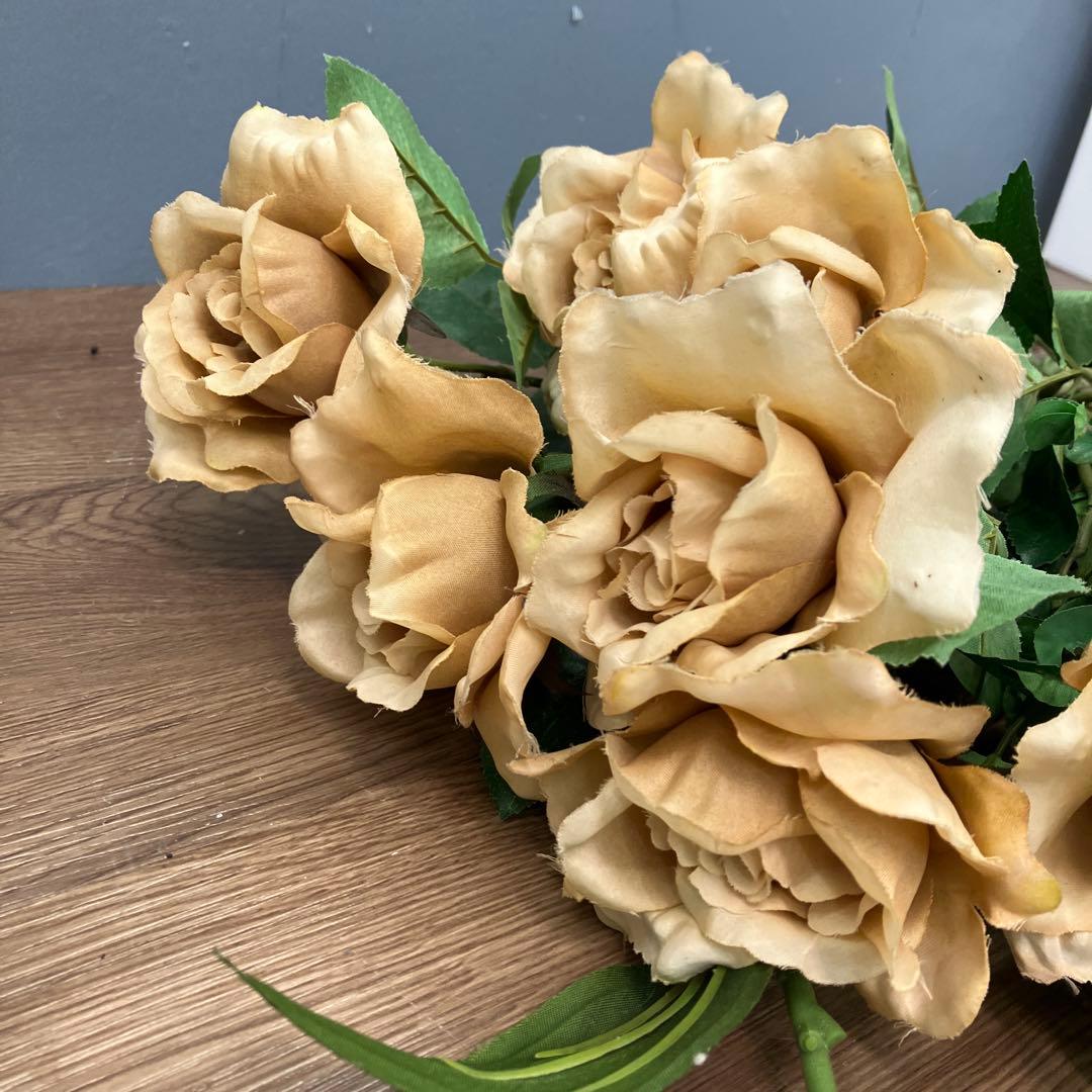 4F アンティーク調 造花 まとめ売り ローズ 小花セット インテリア