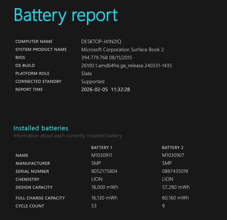 Windowsノート本体 Surface Book 2 / Core i7 / 8GB / 256GB