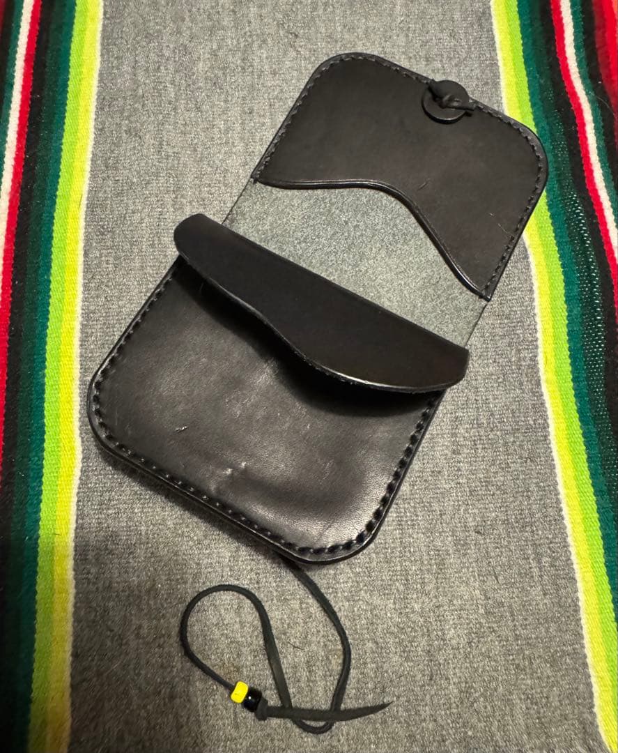 中*村様 サドルレザーブラックのケース！コンチョ　財布　ハンドメイド