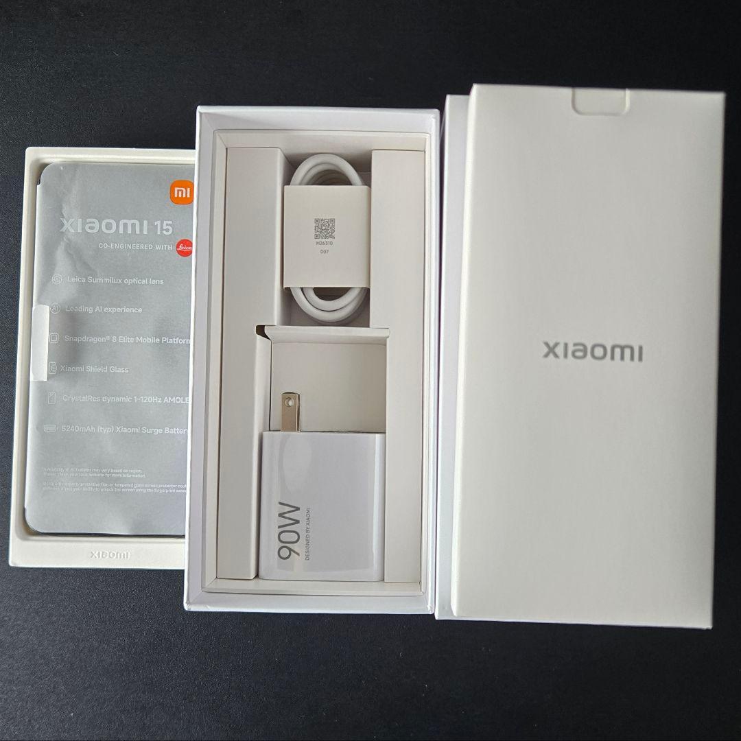 Xiaomi 15 12GB+512GB 国内版 SIMフリー ブラック