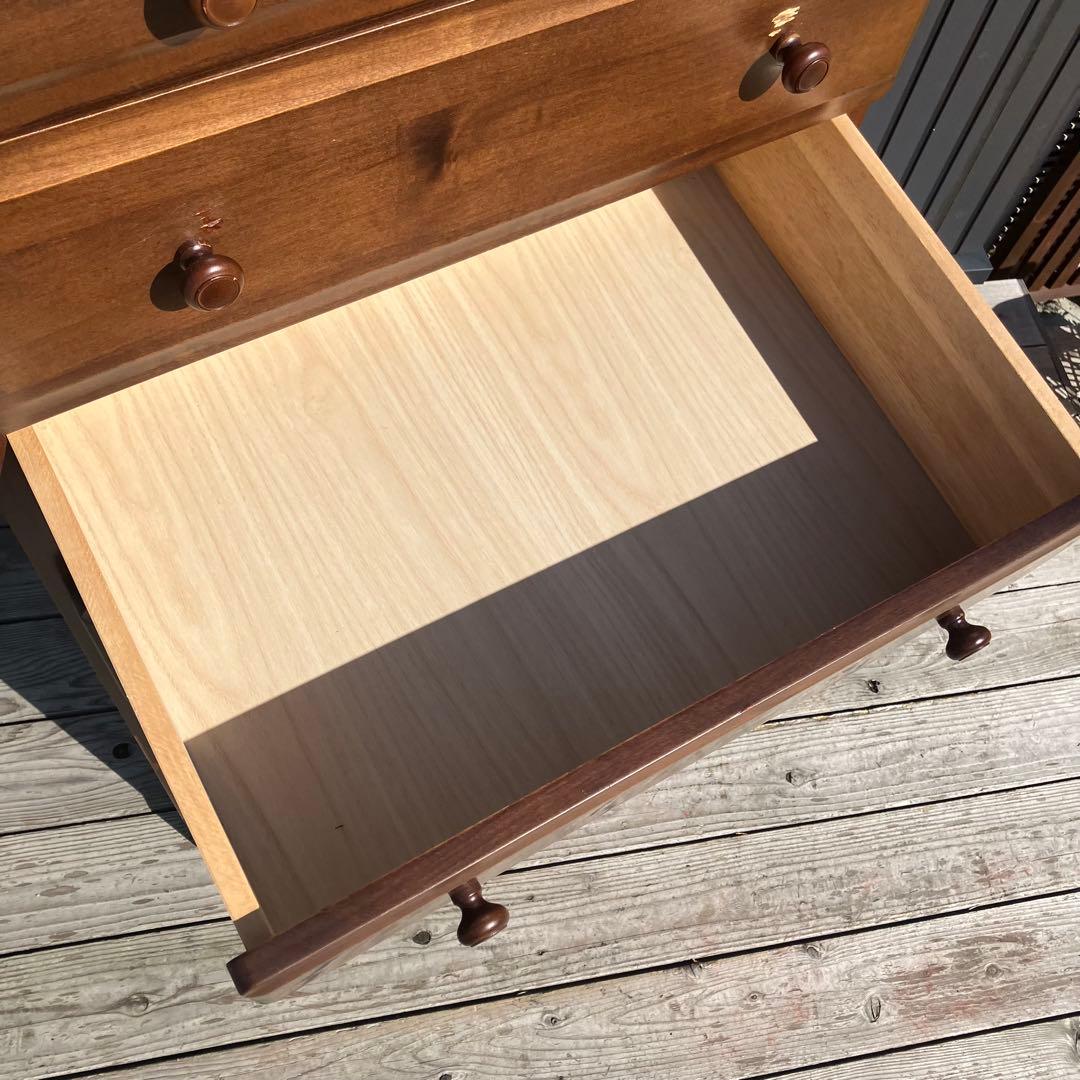 北欧レトロ 木製チェスト 6段7杯 カントリータンス 引き出し収納 古家具