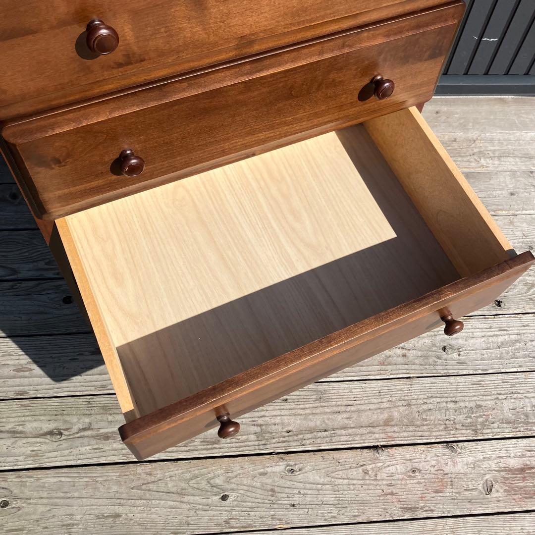 北欧レトロ 木製チェスト 6段7杯 カントリータンス 引き出し収納 古家具