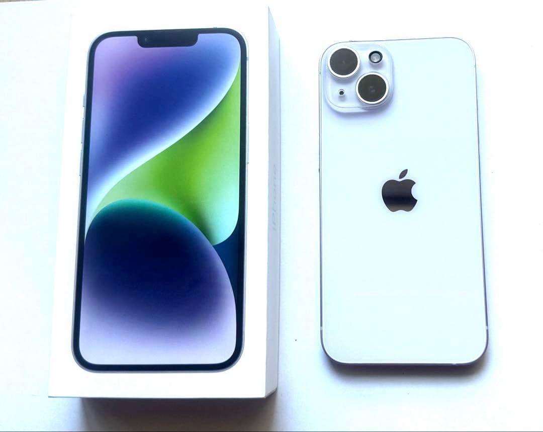 極美品　Apple Store購入品iPhone14 purple 512GB