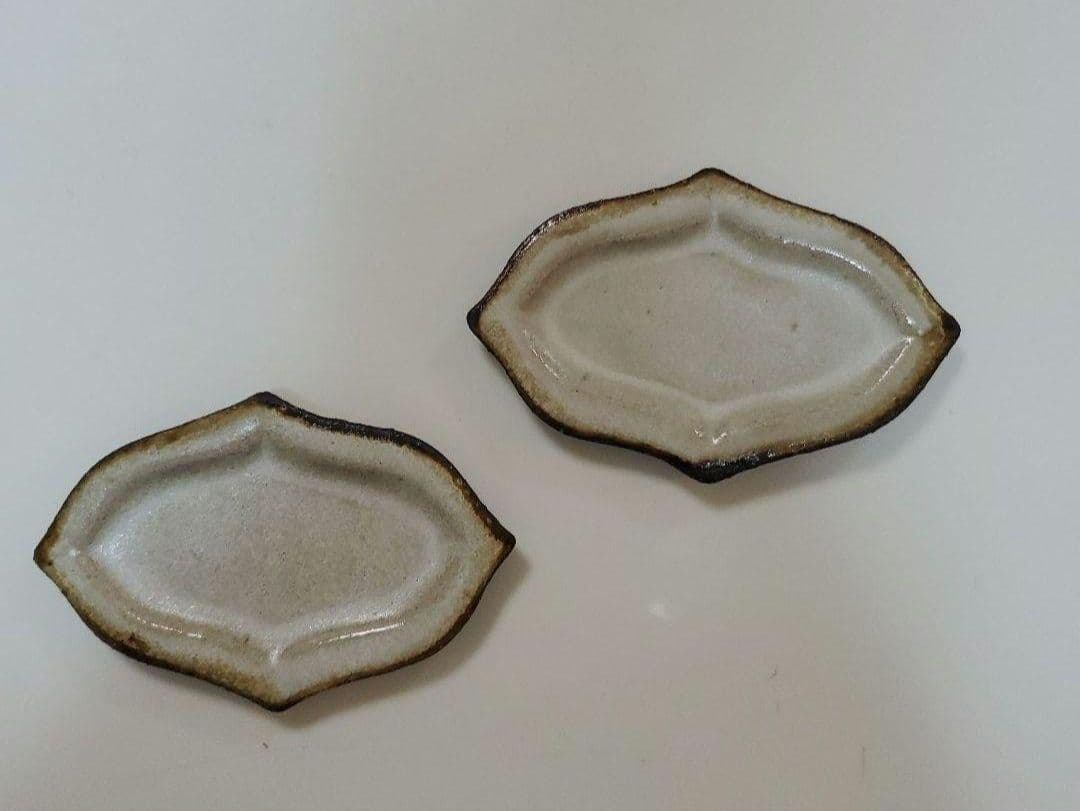 新品◼️4枚セット　藤原純さん　小皿・スプーンレスト　青