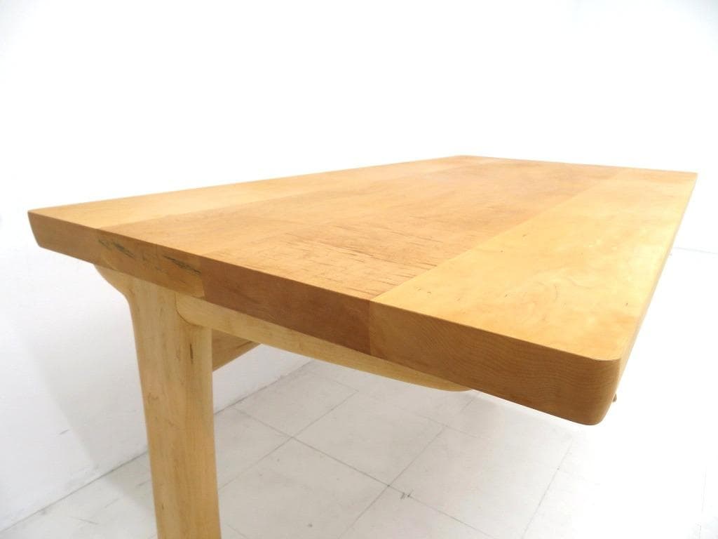 展示品　メープル材　無垢材　オイル仕上げ　デスク　書斎机　勉強机　北欧　高級