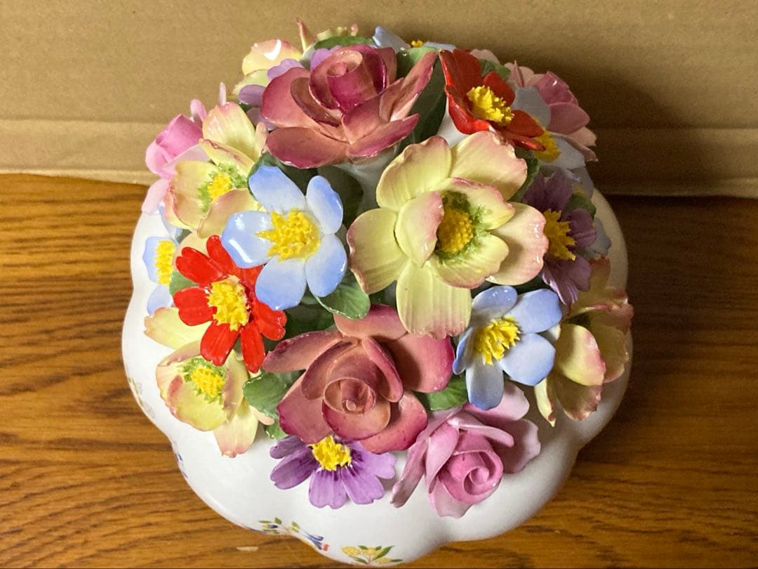 希少 Aynsley エインズレイ 陶花 FLORAL COTT GDN 当時物