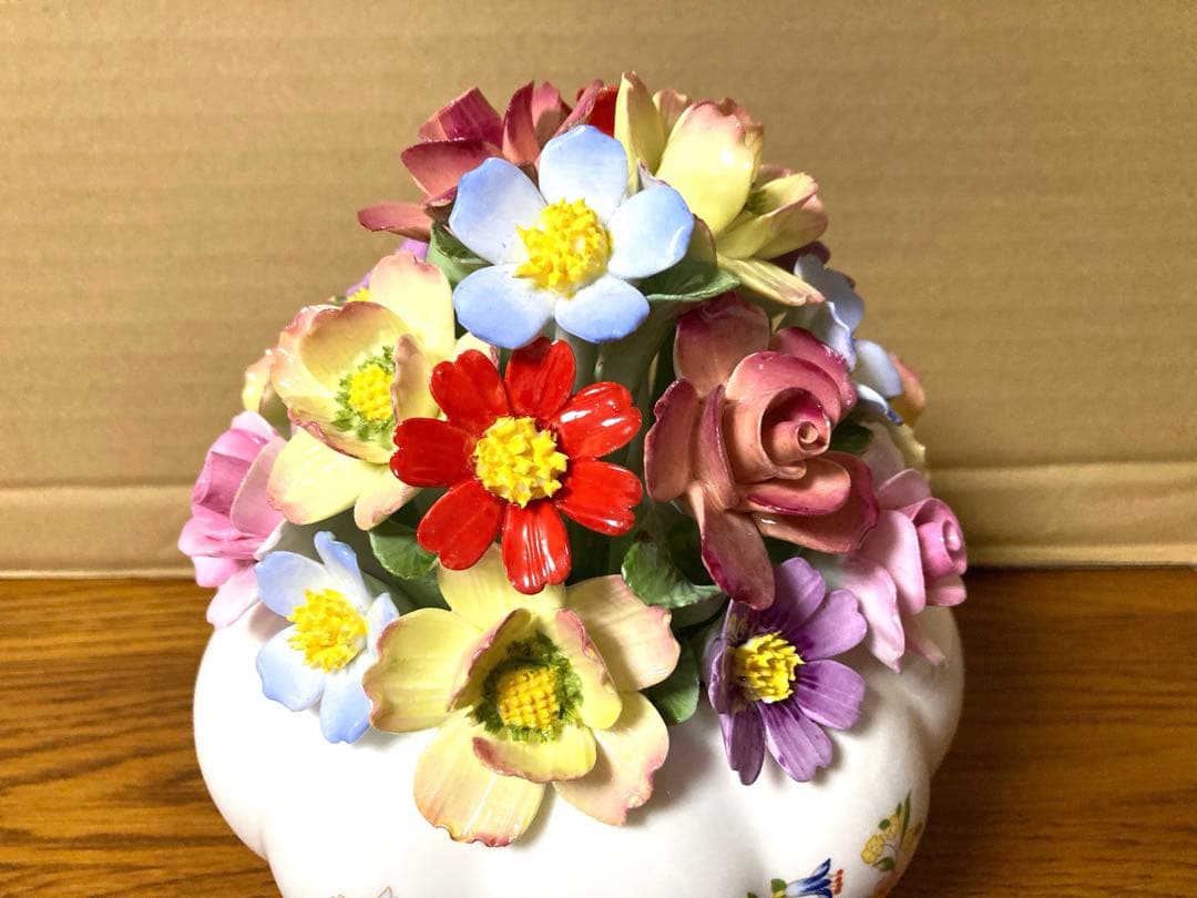 希少 Aynsley エインズレイ 陶花 FLORAL COTT GDN 当時物