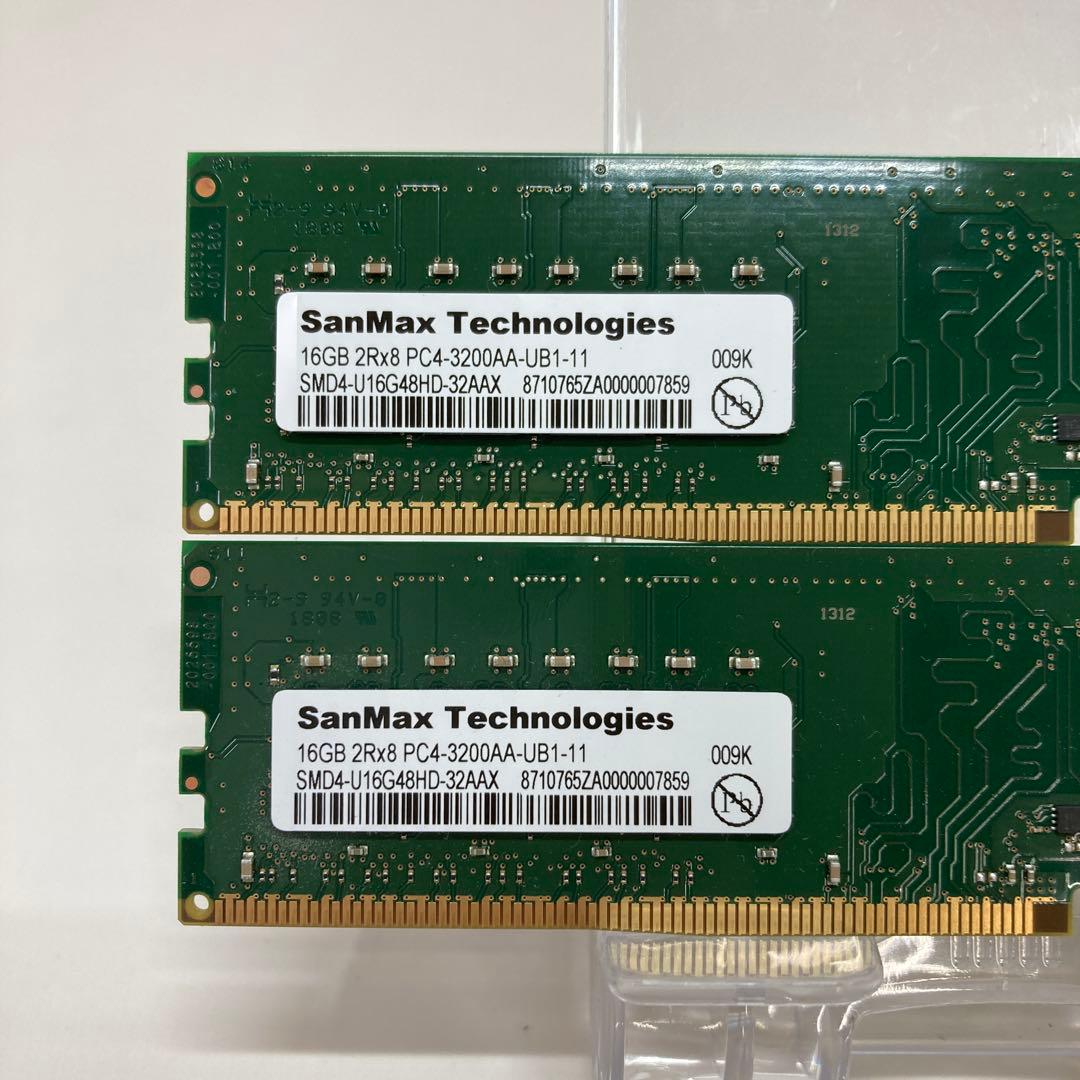 SanMax DDR4-3200AA 16GB×2枚(32GB)①