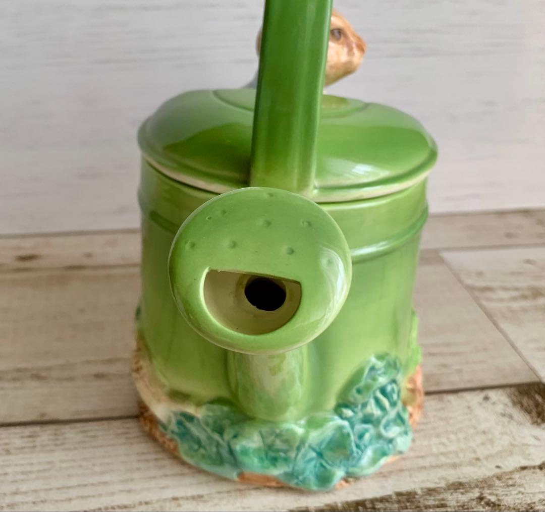 ピーターラビットじょうろ ティーポッド型オルゴール シュミット社製