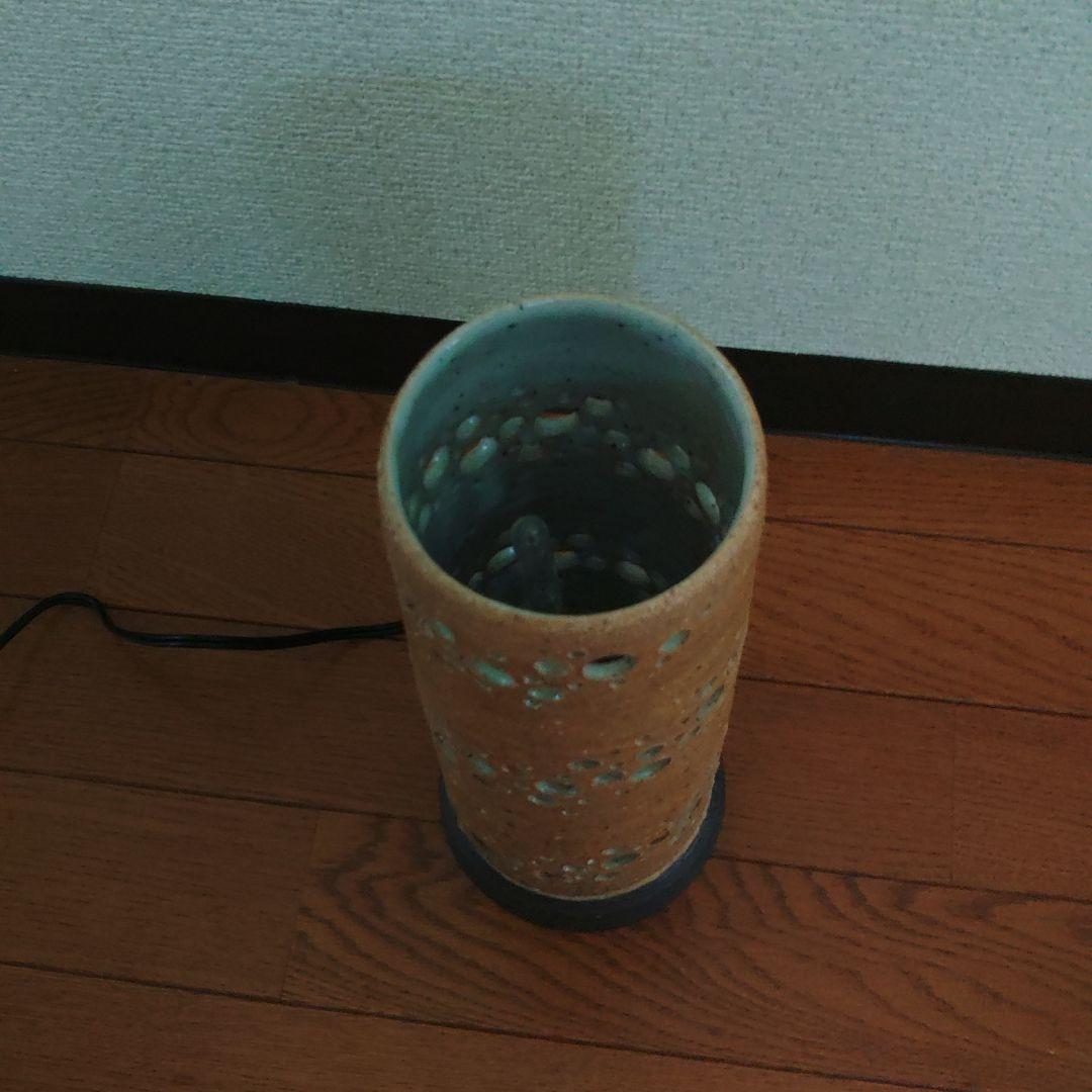 【未使用】 陶器製穴あきデザイン ライトオブジェ 【作家作品：一点物】