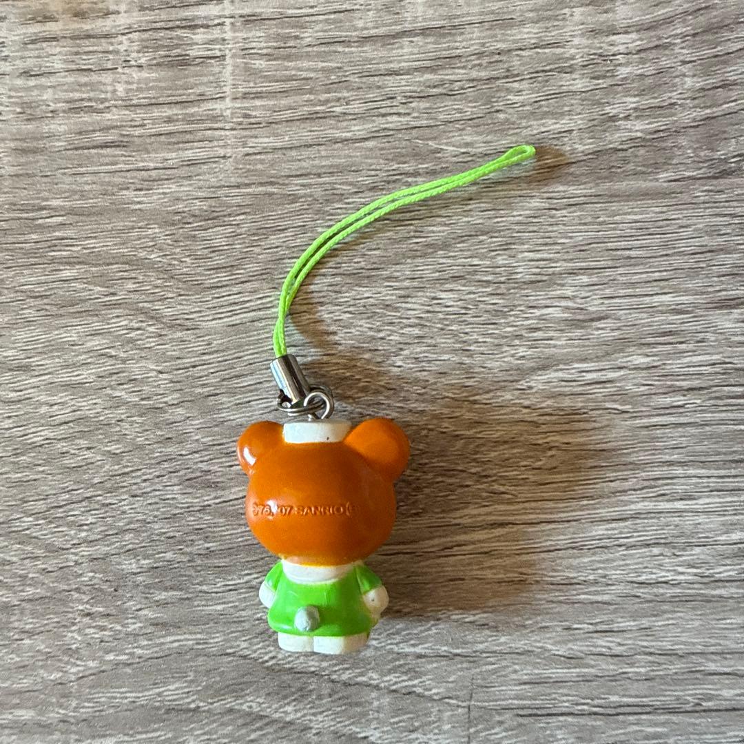【レア】ハローキティ　たまくまちゃん マッキンコラボ 携帯ストラップ　黄緑