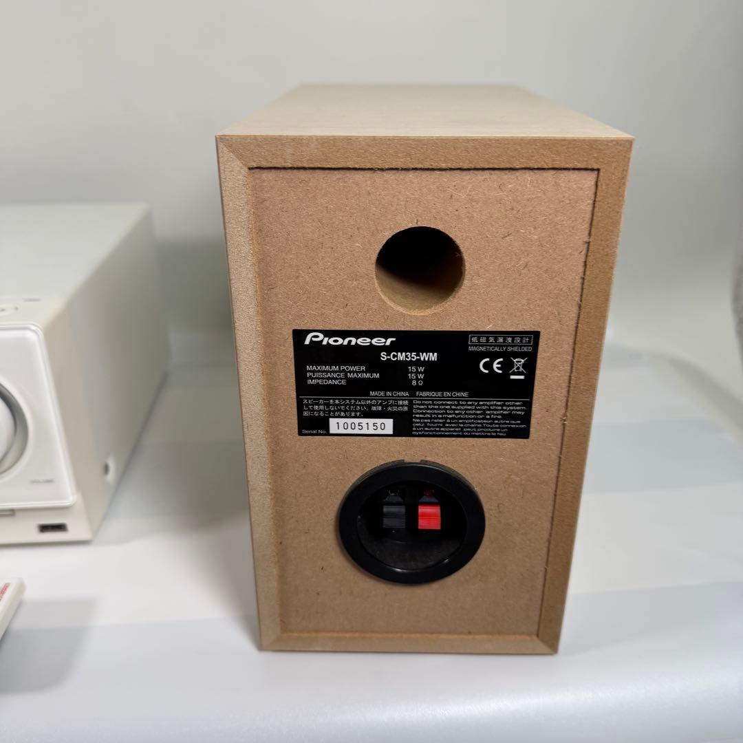 Pioneer X-CM35-W ミニコンポ　ブルートゥース接続　可能