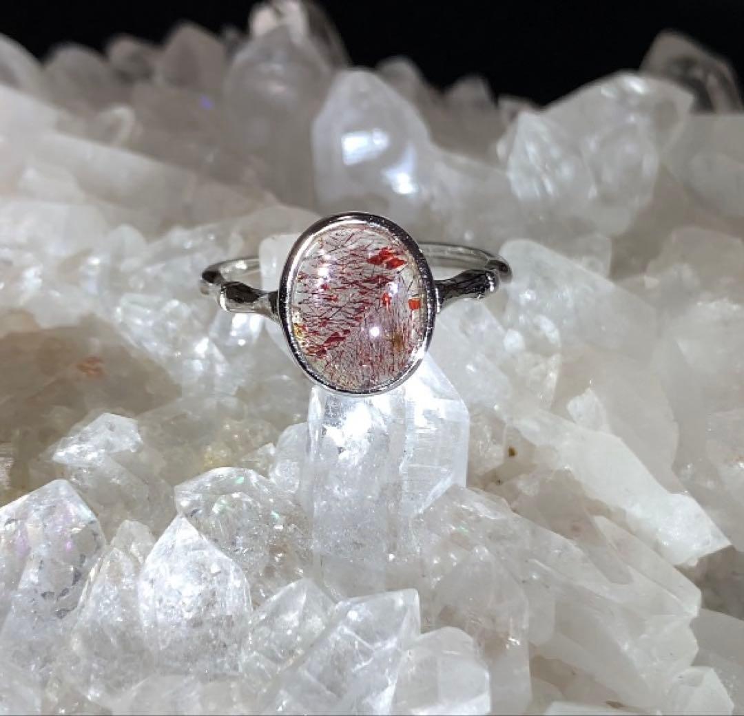 ★高品質★レッドスーパーセブン　リング　silver925 レピドクロサイト