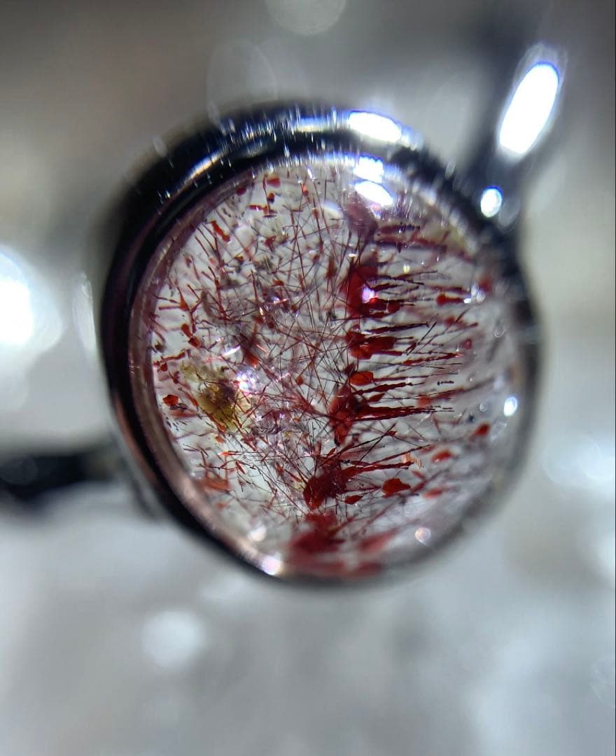 ★高品質★レッドスーパーセブン　リング　silver925 レピドクロサイト