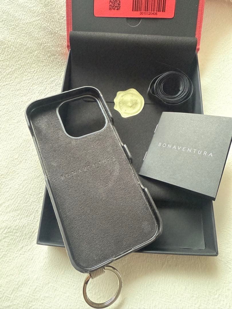 BONAVENTURA iPhone16proケース レザー グレージュ
