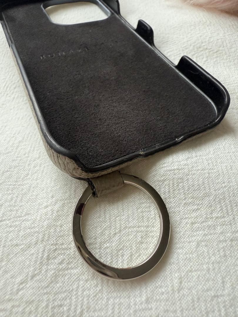 BONAVENTURA iPhone16proケース レザー グレージュ
