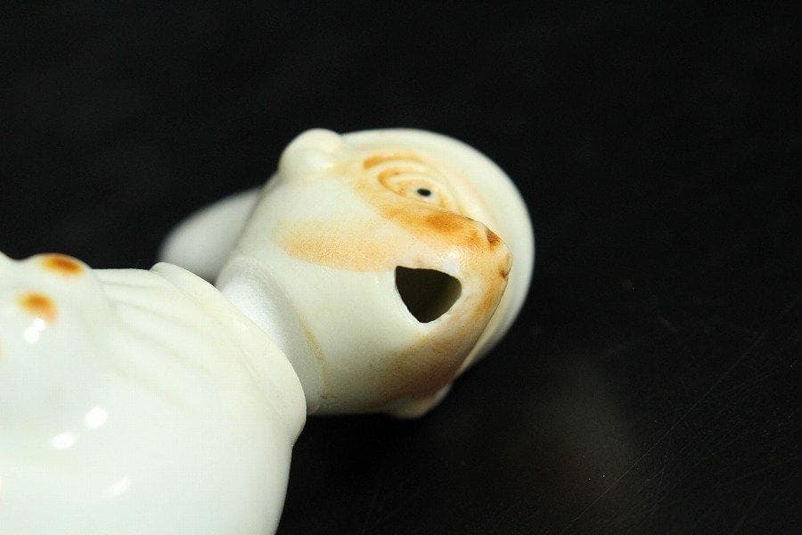 古平戸 猿 首振り 舌出し 人形 高11.5cm 希少 旧家蔵出