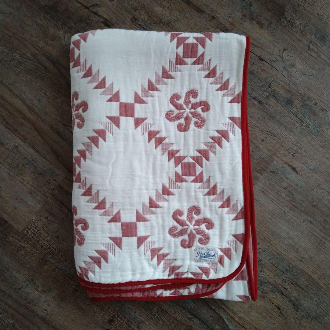 布団・毛布 BasShu Gauze Blanket RED