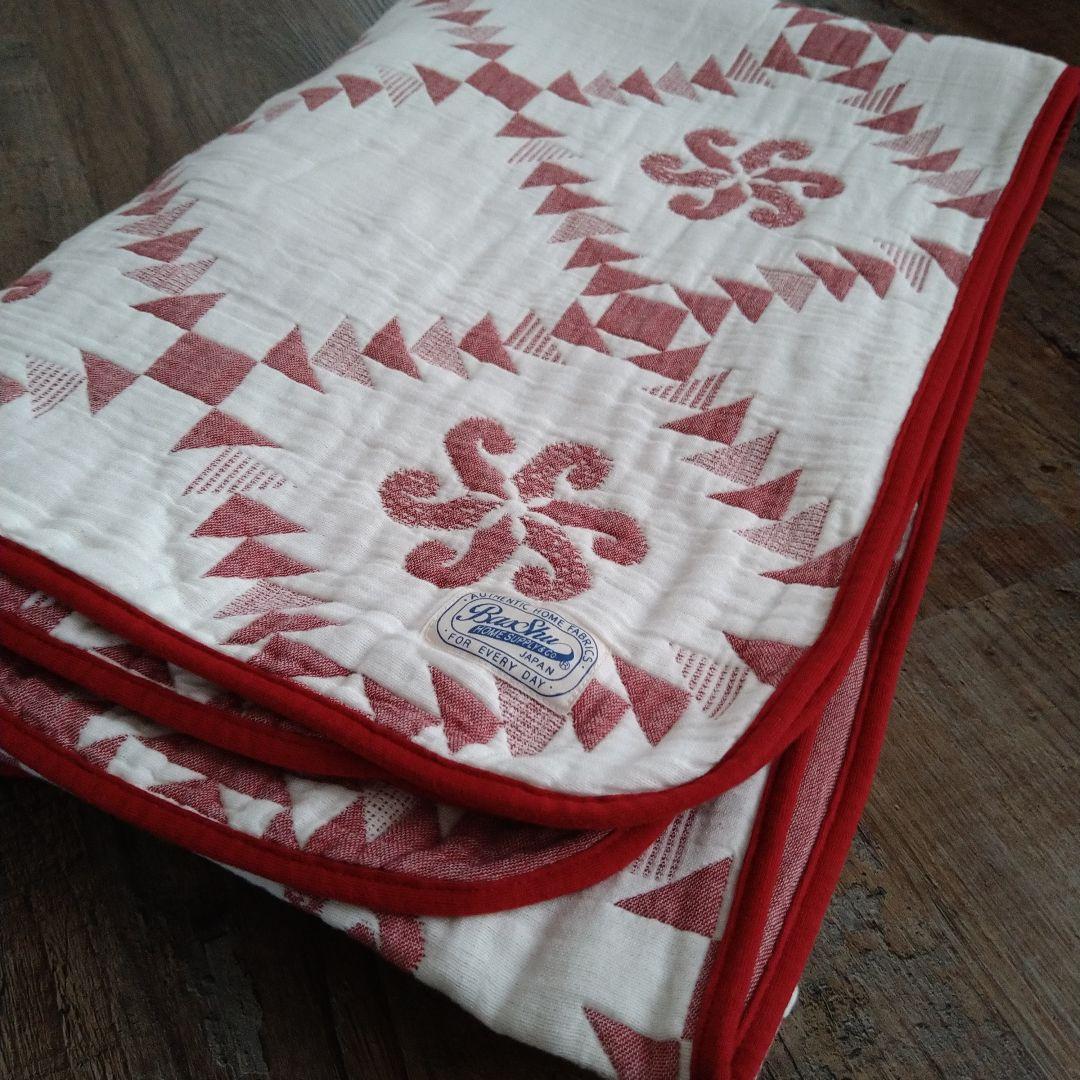 布団・毛布 BasShu Gauze Blanket RED