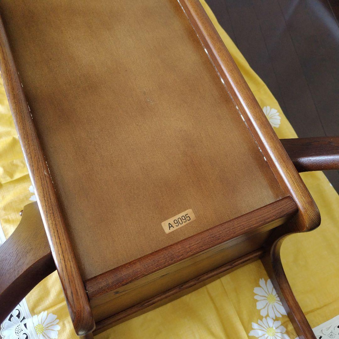 【レア】オールドカリモク レトロ 天然木 手押し車 一輪車 大型