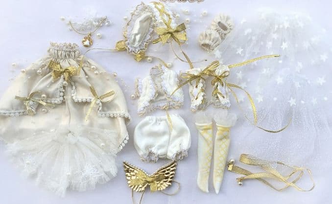 WR96 BJD　1/6 ドール 衣装 雪の天使 13点セット ハンドメイド