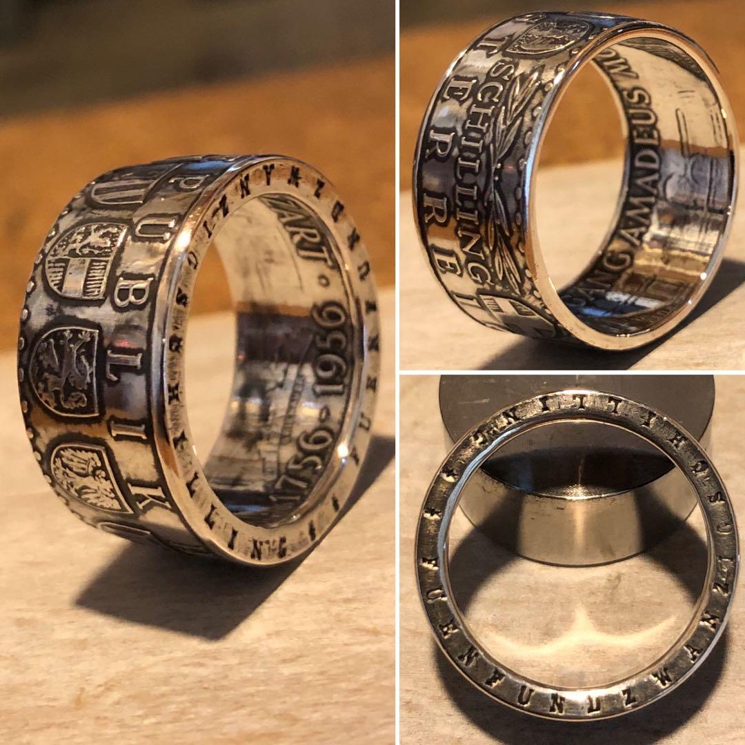 オーストリア25シリング銀貨　リング