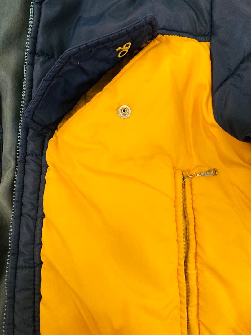 70’s★OCEAN PACIFIC★雪結晶タグ★紺✖️黄スノージャケットMレア物