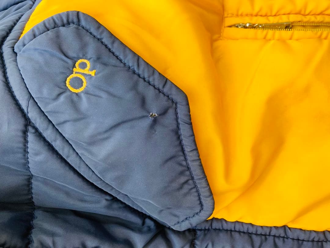 70’s★OCEAN PACIFIC★雪結晶タグ★紺✖️黄スノージャケットMレア物