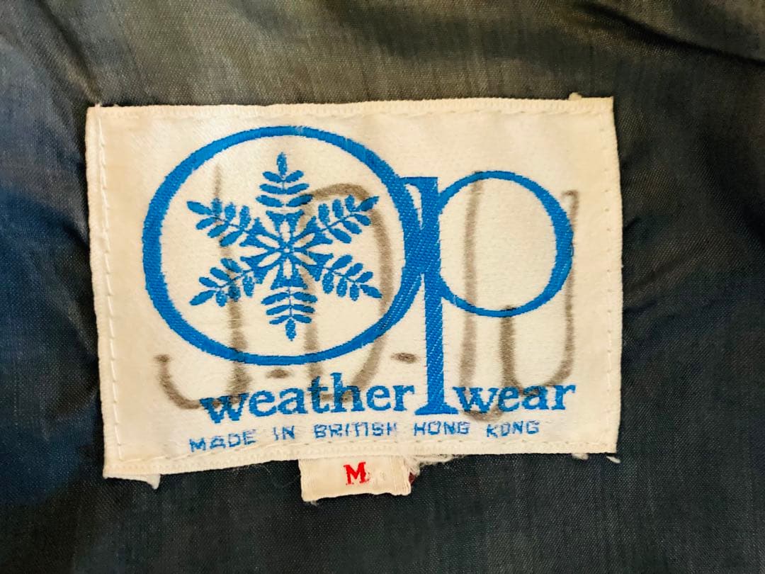 70’s★OCEAN PACIFIC★雪結晶タグ★紺✖️黄スノージャケットMレア物